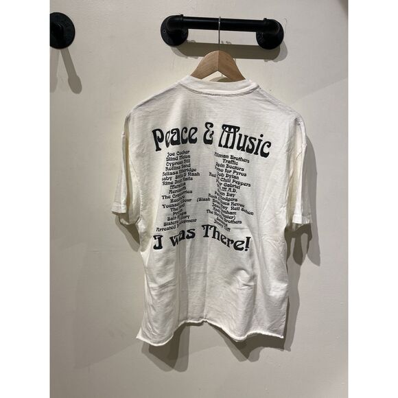 Vintage Woodstock 25th Anniversary 1994 White Single Stitch T Shirt Size XL - Picture 5 of 9